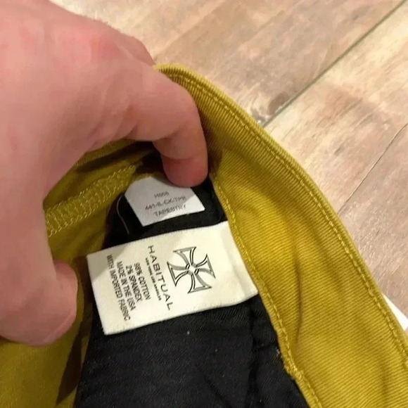 NWT Habitual Almas Zip Skinny Jean Tapestry Yellow Mustard Slim Jeans Sz 26 - Picture 12 of 16